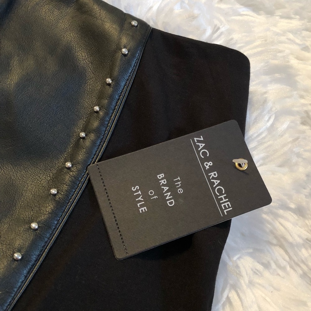 NWT Beautiful Pleather Detailed Pencil Skirt